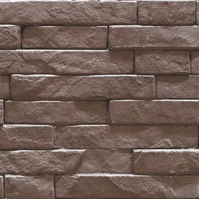 کاشی سنگی انباشته قهوه ای